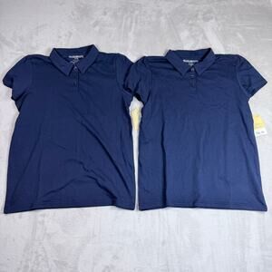 Lot of 2 Thereabouts Girls Navy Polo Shirts XL 16 NWT